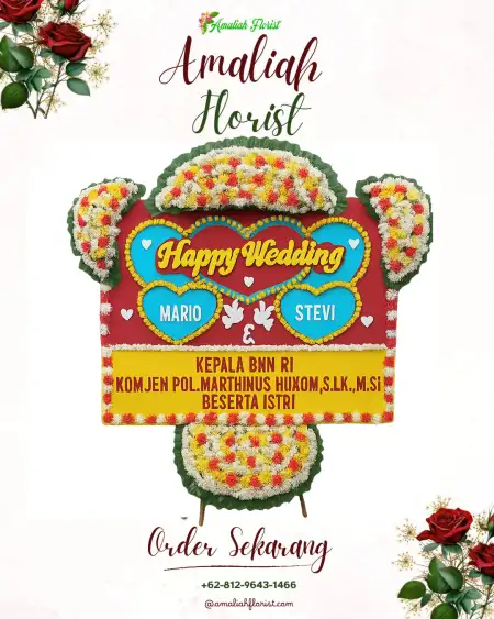 Papan Bunga Pernikahan Teluk Deya